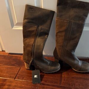 Sorel Brown Heeled Boots